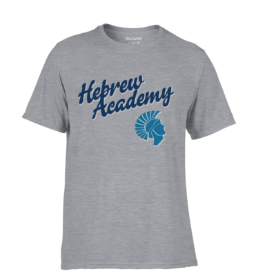 Hebrew Academy Warrior grey cotton tee