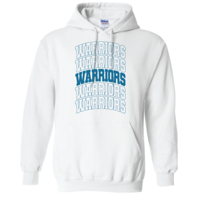 Warrior Wave Hoodie white gradient