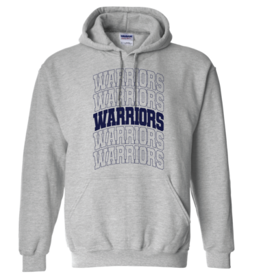 Warrior Wave Hoodie grey